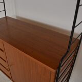 Vintage freestanding teak shelf