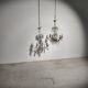 Chandelier cage with pendants and brass frame in Louis XV style