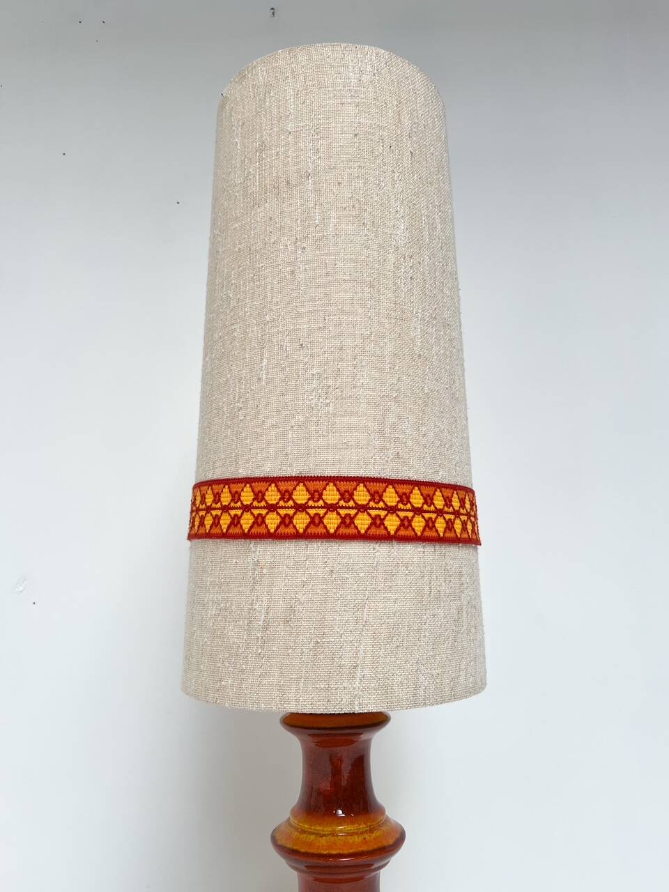 Ceramic fat lava Hustadt Leuchten floor lamp, 1970s