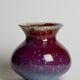Porcelain vase with peacock glaze by Matsuyama Gaei.
