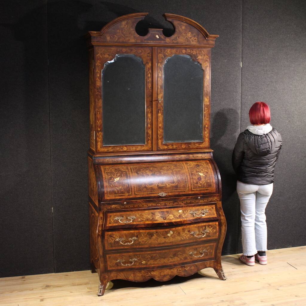 20th century Dutch inlaid trumeau