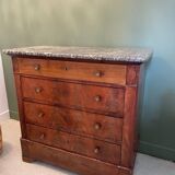 Louis Philippe chest of drawers in elm veneer