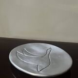 polished aluminum pocket emptier, signed and stamped in the mass