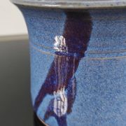 Tasse /  bolle vintage en grès émaillé, signé