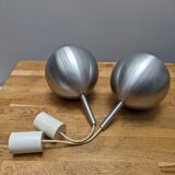 Pair of ball pendant lights from the 70s