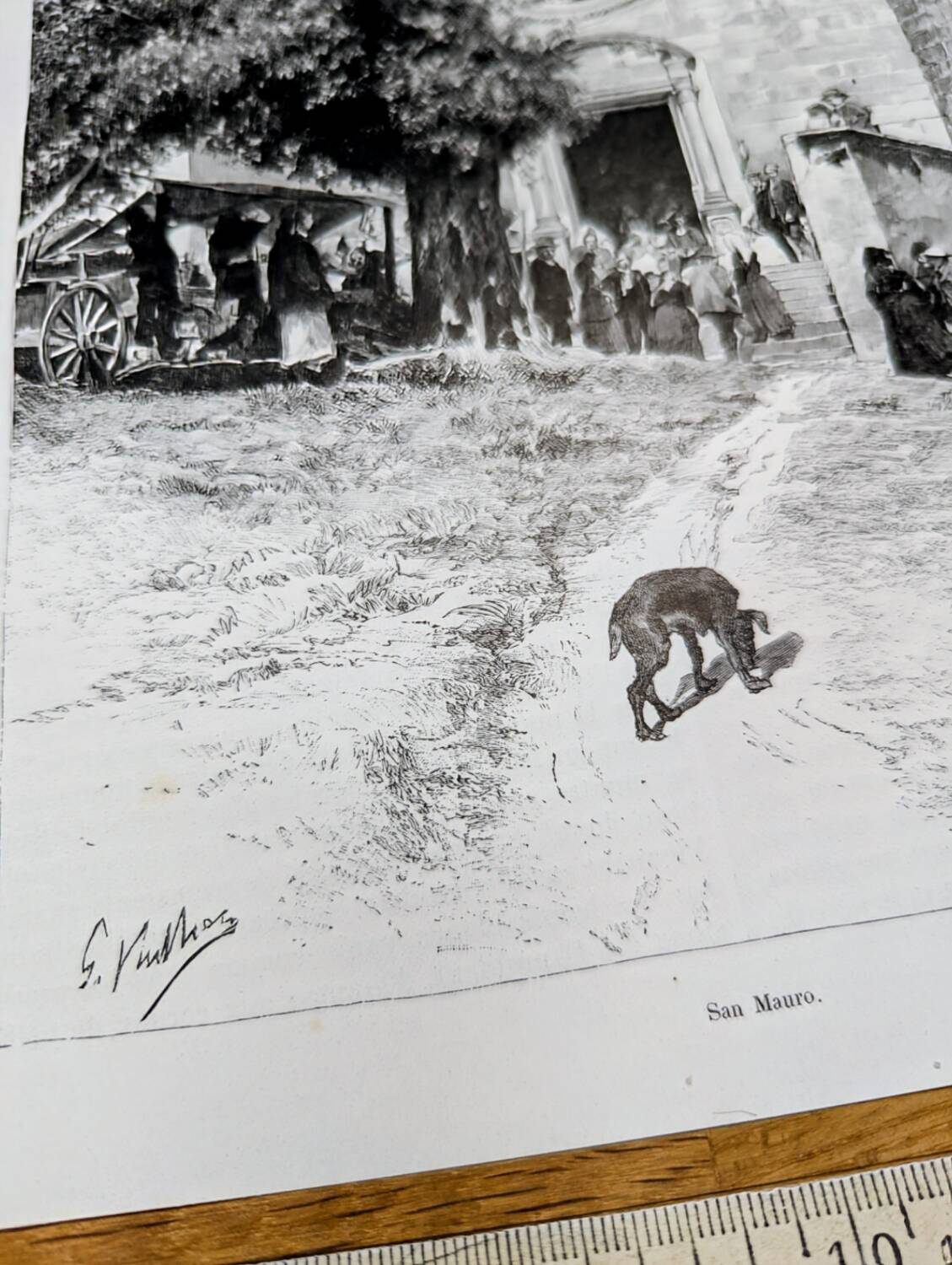 Printed in 1891, Santuario di San Mauro, Sardinia.