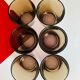 Lot of 6 smoked glasses duralex vintage 70s - retro - kitchen