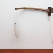 1960s boomerang wall lamp opaline glass