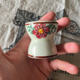 Vintage hand-painted shell flower
