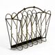 Italian mid century modern newspaper and magazine rack made of brass
