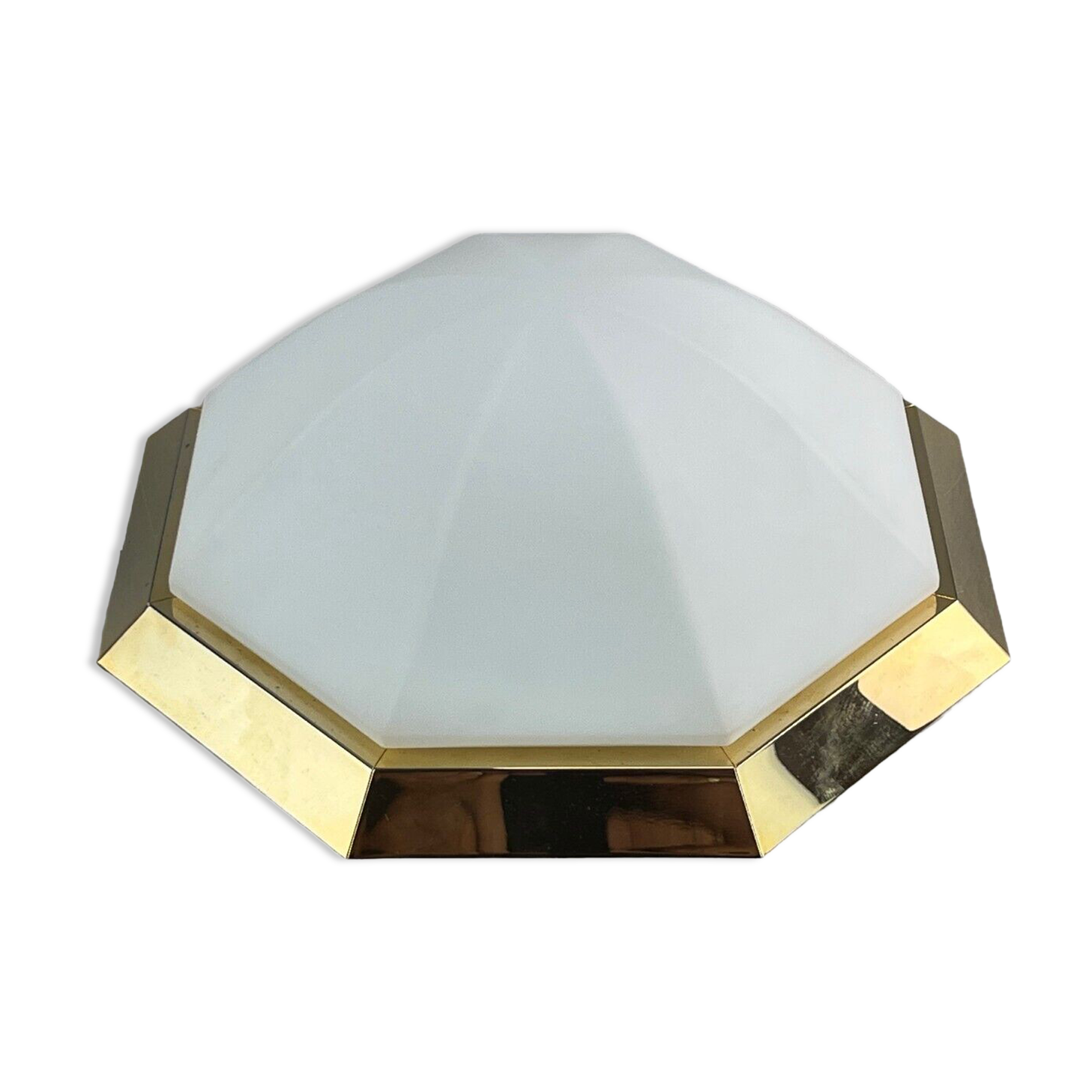 60s 70s Limburg Glashütte Plafoniere ceiling lamp glass space design lamp