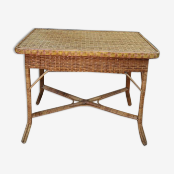 1960 rattan dining table