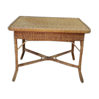 1960 rattan dining table