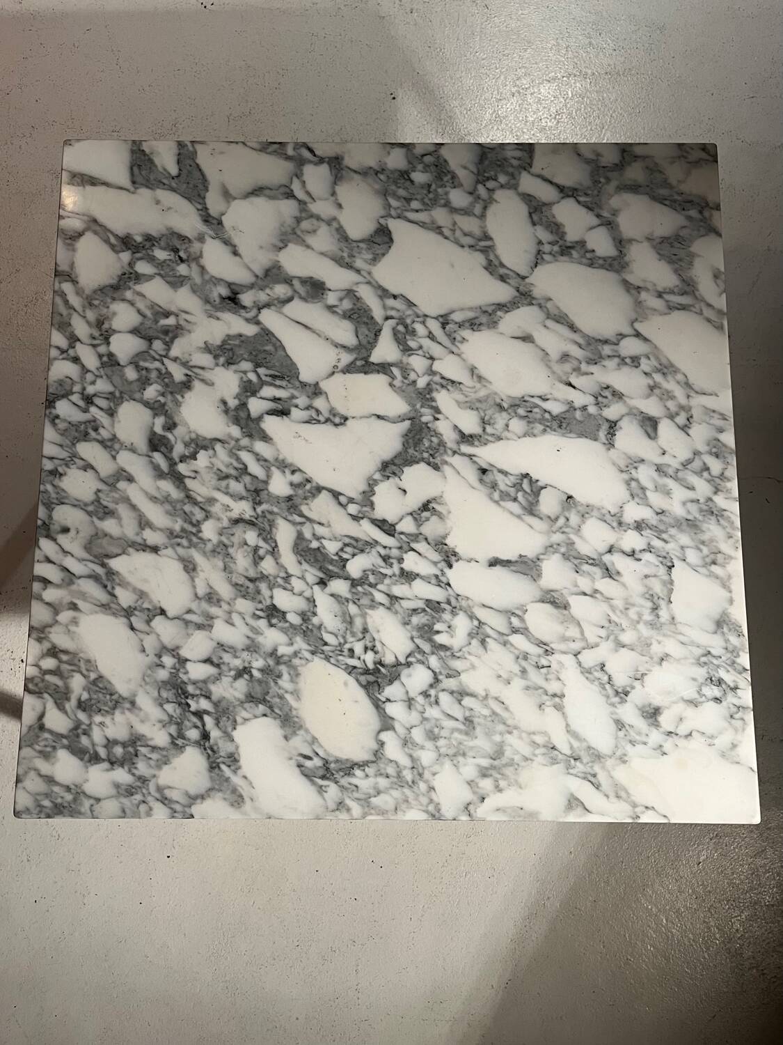 Vintage 1970s Calacatta marble coffee table