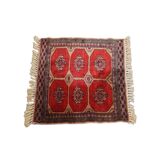 Hand-Knotted Square Rug – 63x61 cm