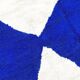 Tapis berbère marocain Beni Ouarain à motifs bleu 2,40x1,60m