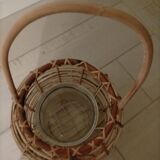 Wicker candle lantern