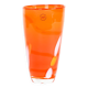 Orange glass vase, Danish design, 1960s, manufactured by Søholm