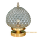 Lampe à poser globe vintage en verre moulé pointes de diamant