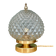 Lampe à poser globe vintage en verre moulé pointes de diamant