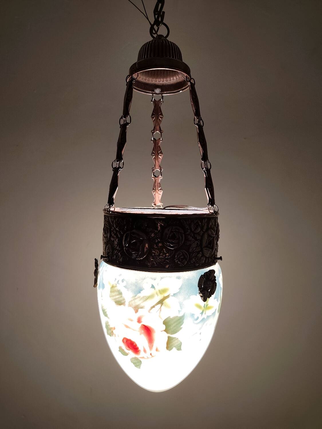 "Art Nouveau" ceiling lamp. Spain, 1930s.