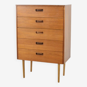 Midcentury Chest Of Drawers In Teak. Vintage Modern / Scandinavian / Retro / Danish Style