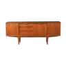 Retro teak 1960s Jentique mid century sideboard with folded handles