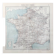 Old map of France in 1950, 43x43cm.
