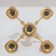 Five-branch chandelier, Hollywood Regency, gilded brass, BMF, Germany, 1960s.