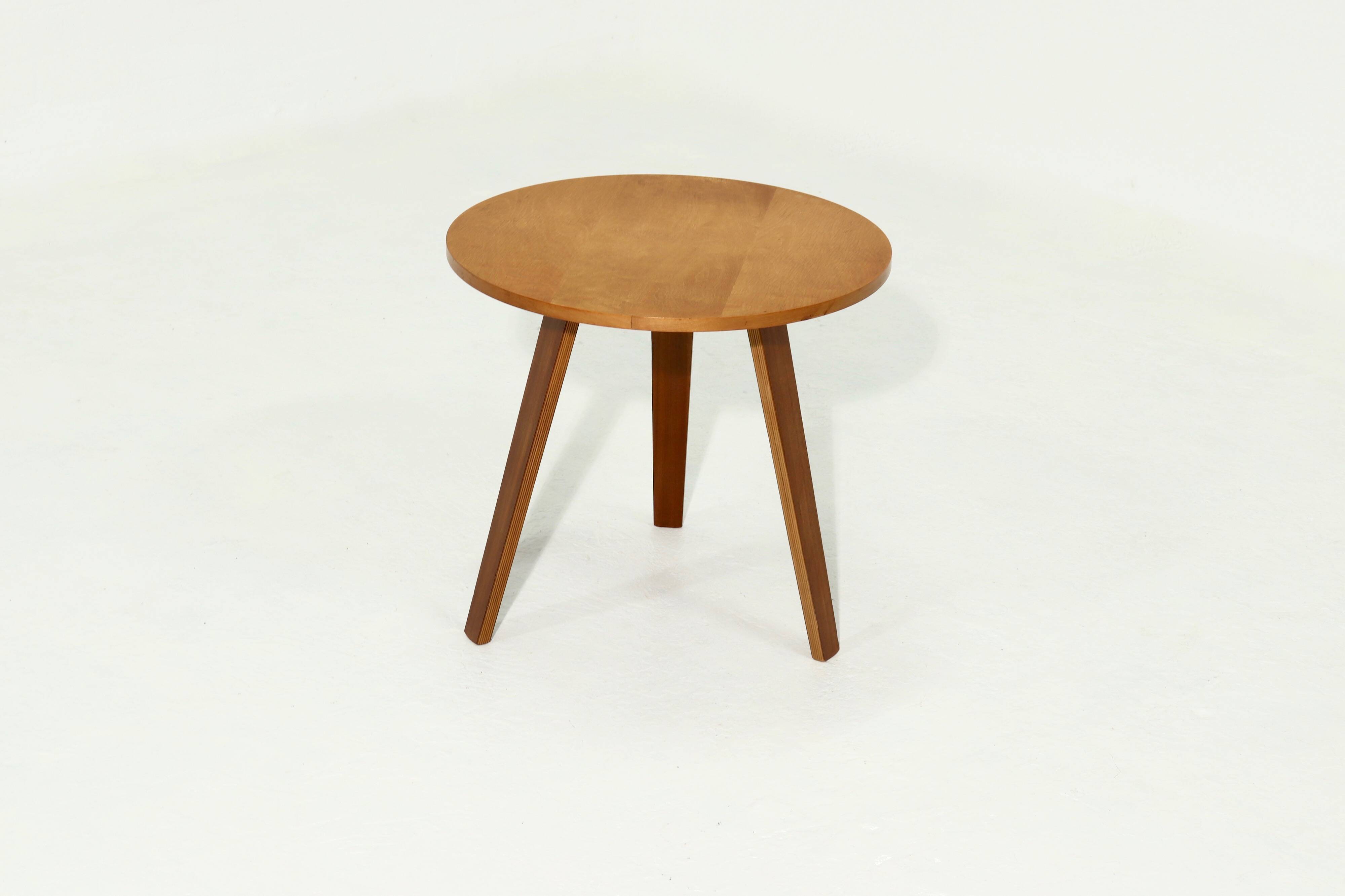 Round Tripod Side Table by Cor Alons for Gouda den Boer 1950s