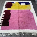 Beni Ouraine handwoven rug, traditional style, size 100 x 200 cm