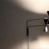 Wall lamp "bat light" with 2 arms designed by Juanma Lizana