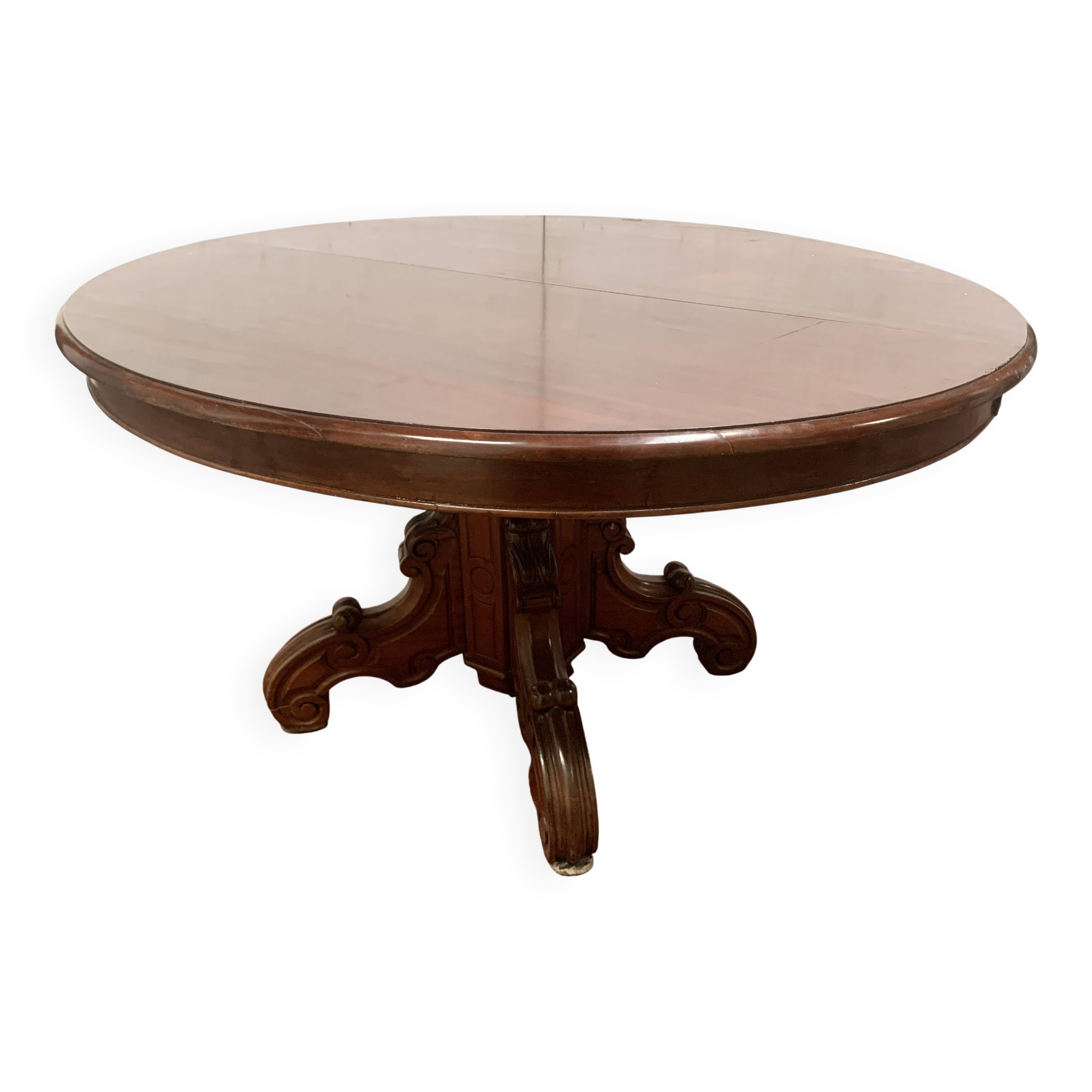 Napoleon III central leg table Solid mahogany 19th century