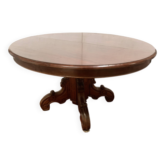 Table a pied central Napoléon III Acajou massif XIX siècle