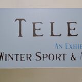 Affiche sur carton "Telemark an  exhibition of winter sport and alpine artefacts"