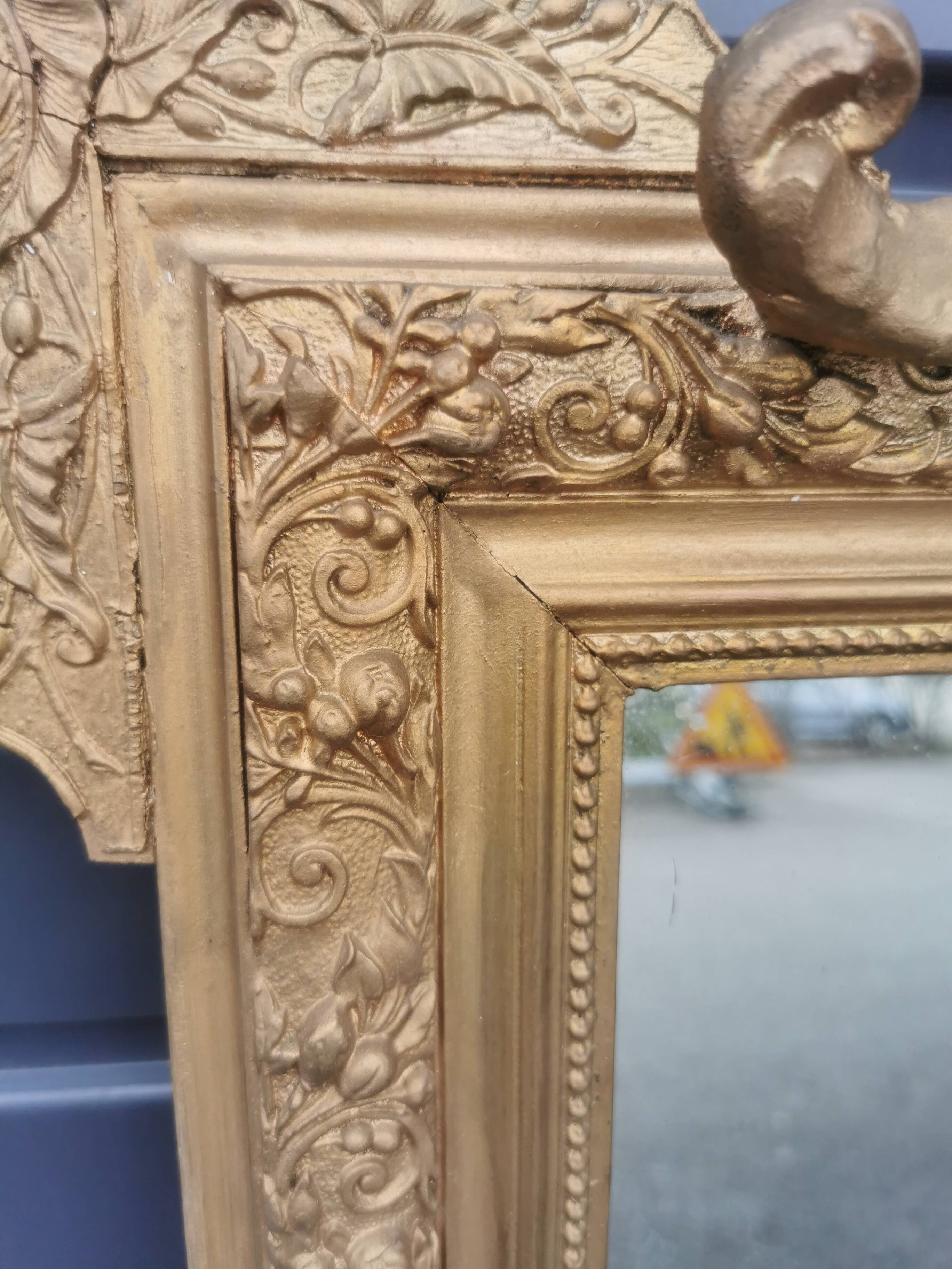 Louis XV style gilded mirror