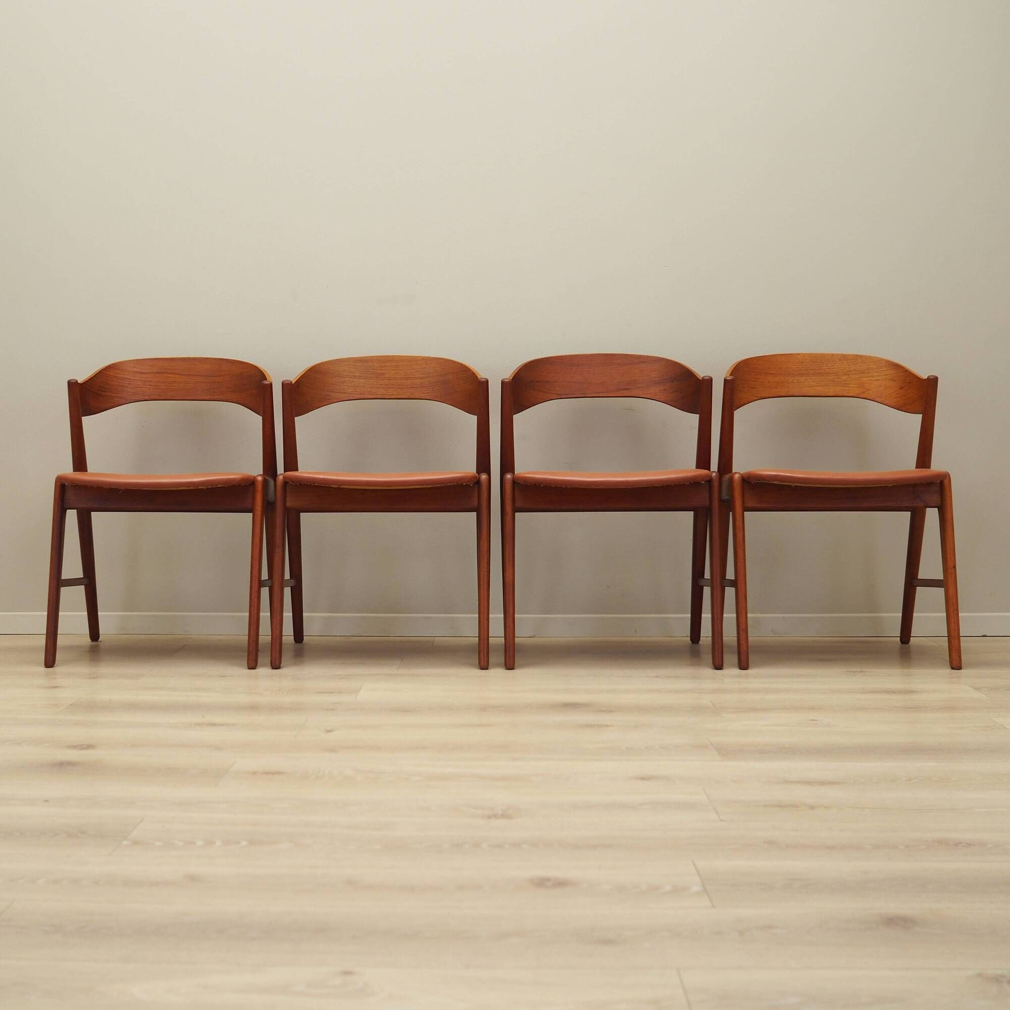 Set of four teak chairs, Danish design, 1970s, manufacture: Korup Stolefabr