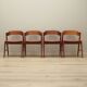 Set of four teak chairs, Danish design, 1970s, manufacture: Korup Stolefabr