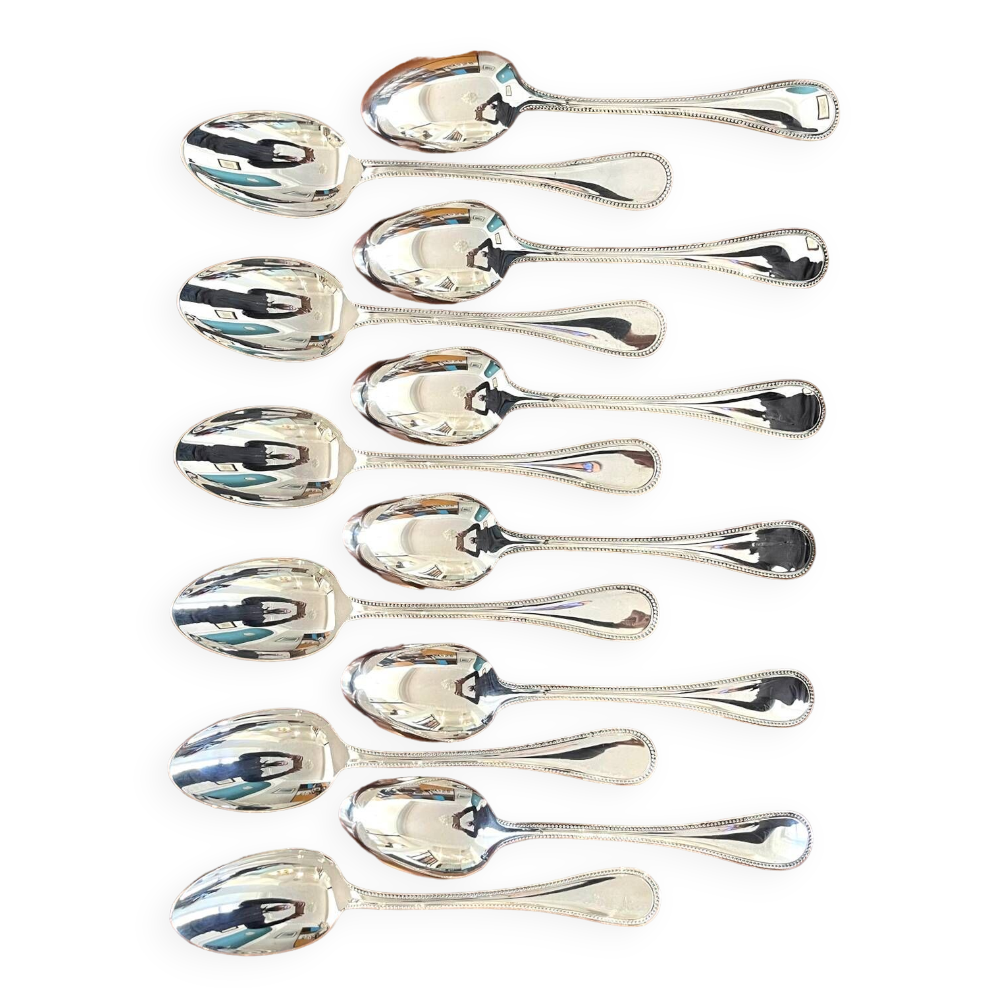 Christofle pearls 12 table spoons 20.5 cm near new condition