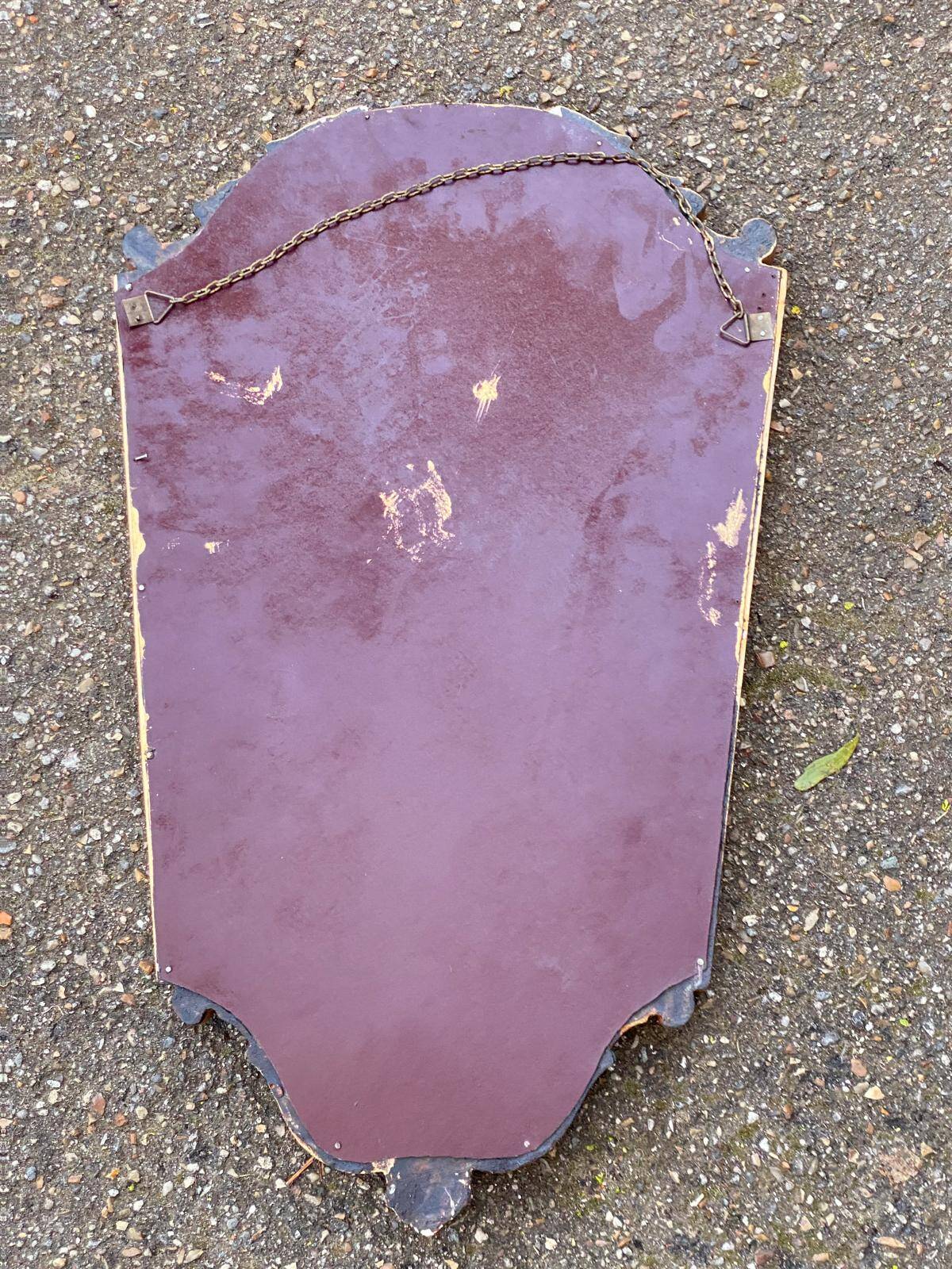 Baroque gold leaf mirror in Louis XV style 62x38cm