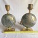Pair of French 70s lamps Philippe Barbier style