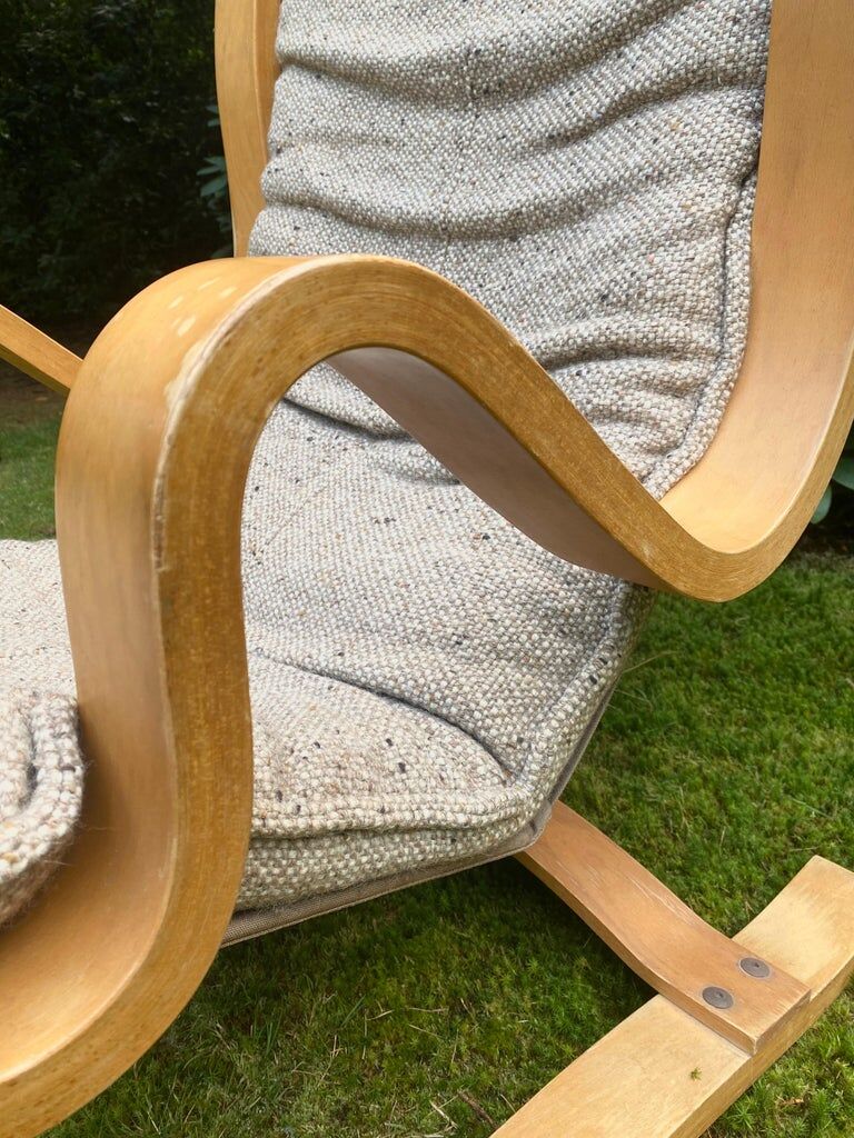 fauteuil en hêtre stratifié scandinave vers les années 1960