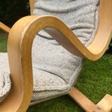 fauteuil en hêtre stratifié scandinave vers les années 1960