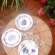 Vintage plates 50's blue