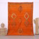 Orange Vintage Moroccan Rug 162 x 232 cm - Berber Wool Rug - Handmade Rug