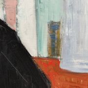 Stig Kellin Oil on Canvas Modernists Vintage oil painting  “ Seagull Bay”