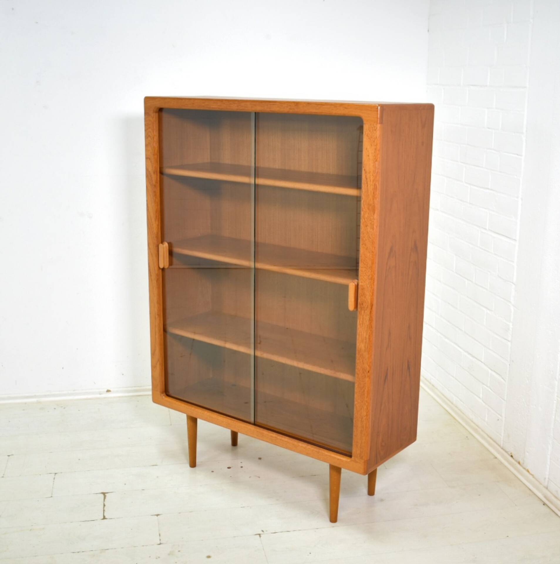 Showcase by CFC Silkeborg 1970s Teak display cabinet danish