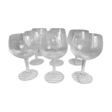 Set of 8 large crystal wine glasses