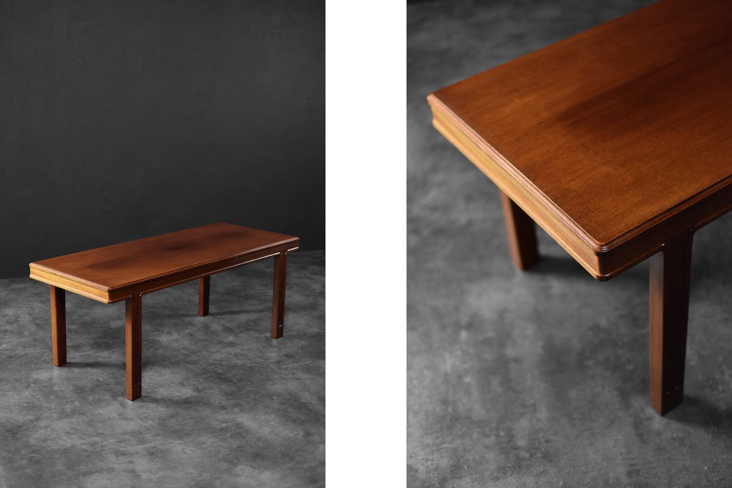 Vintage Mid-Century Scandinavian Modern Mahogany Coffee Table, 1950s