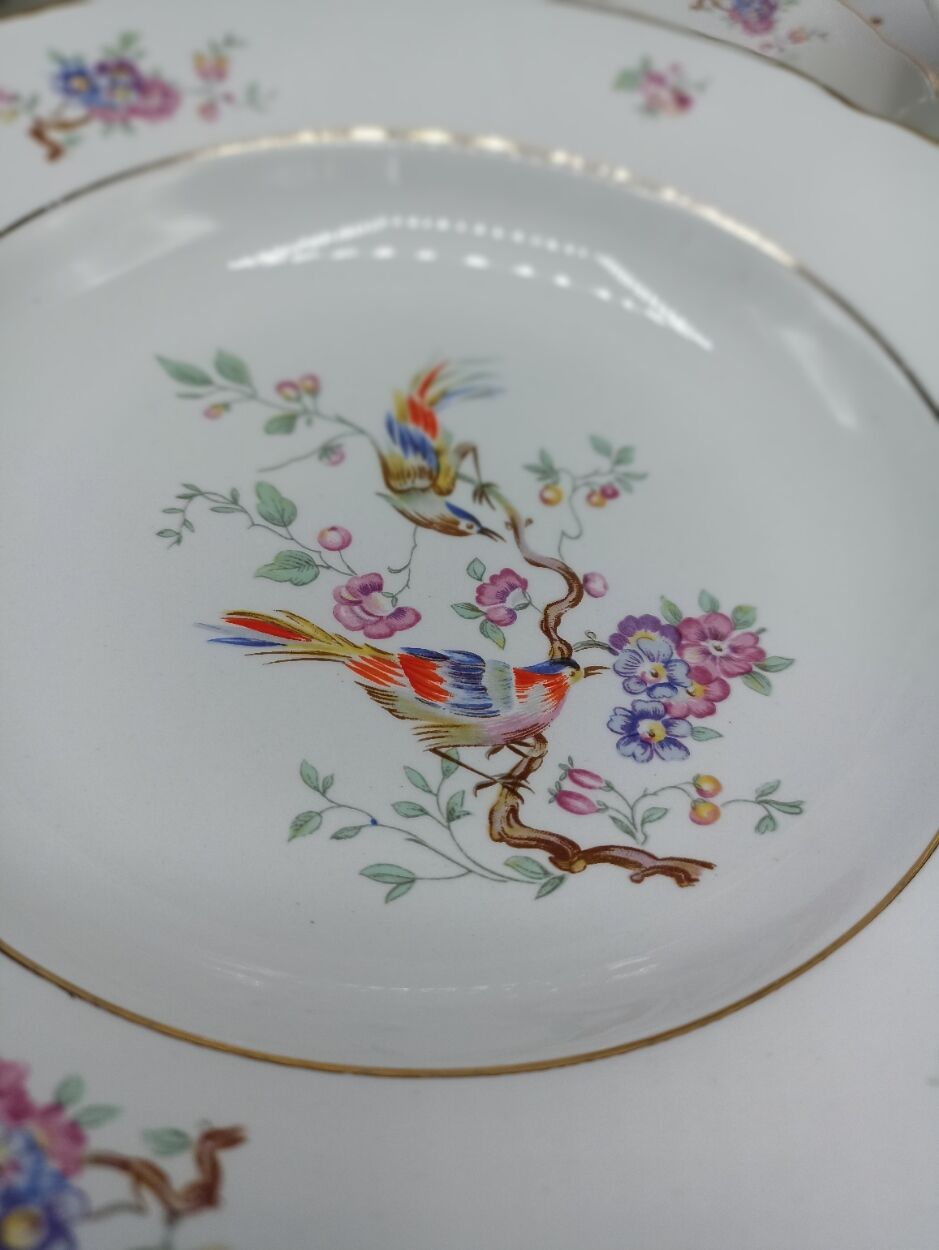 12 hollow plates Badonviller KG Lunéville - Birds